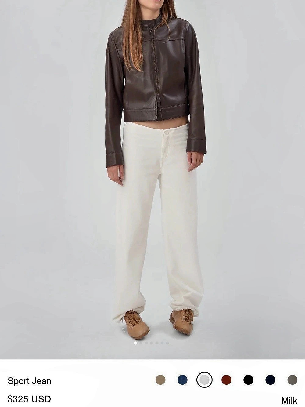 Still Here Sport Jean in Milk size 25